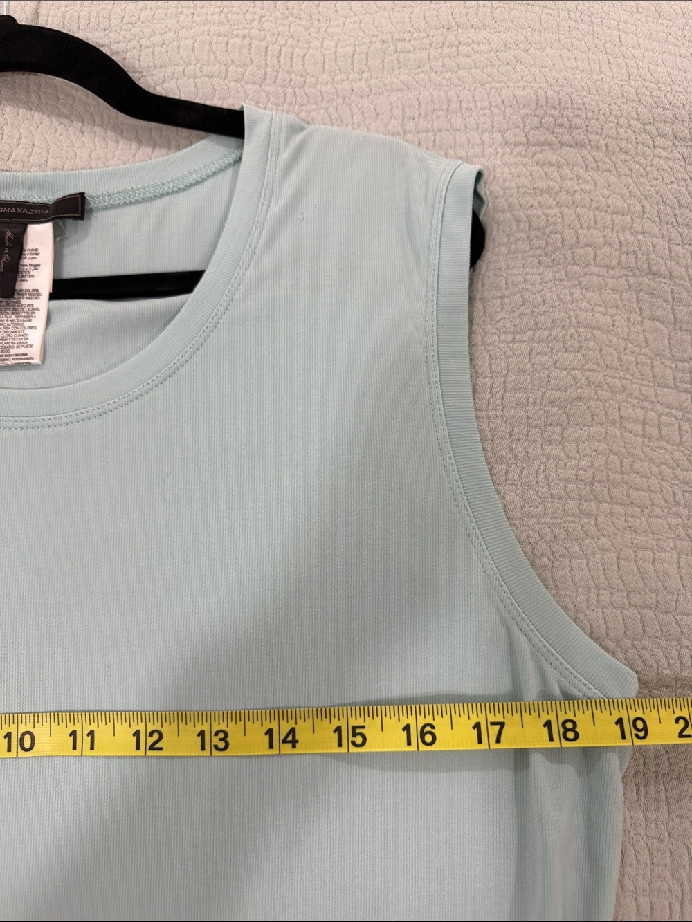 BCBGMaxAzria Light Blue Sleeveless Sheath Dress with Contrast Waistband - Picture 6 of 16